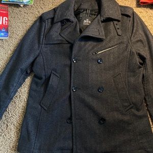 Express peacoat. Dark grey